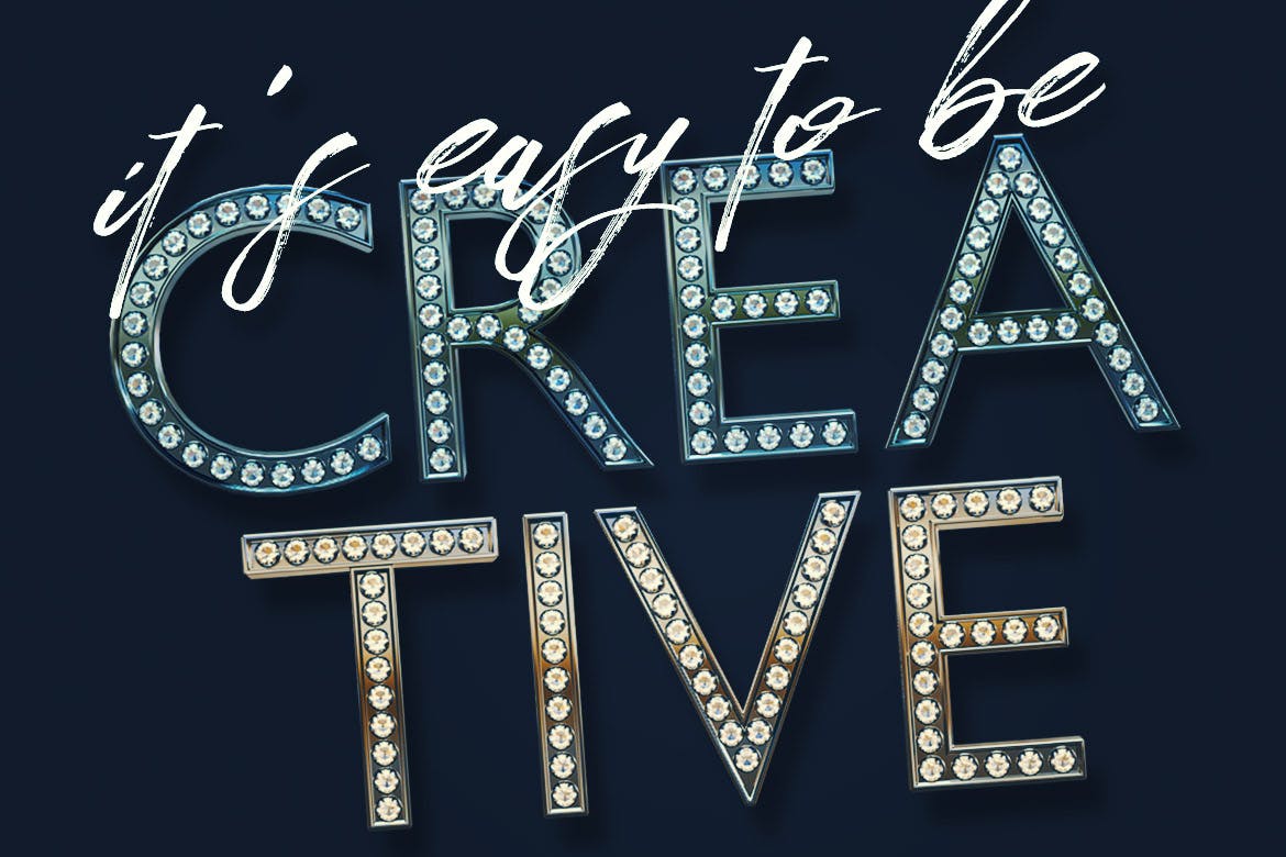 闪亮灯箱颜色效果英文设计字体下载插图(4)