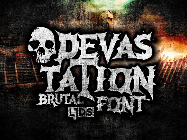 Devastation DEMO font插图