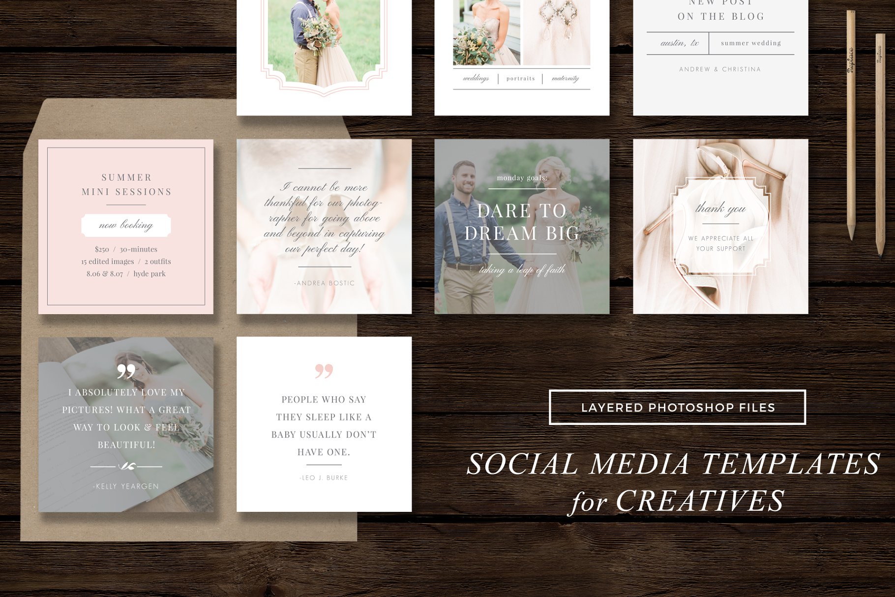 社交平台 Instagram 插图配图设计模板素材库精选 Social Media Templates – Instagram插图