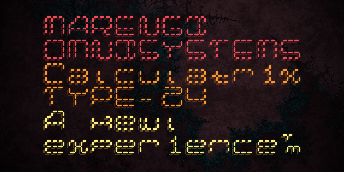 Calculatrix 24 font插图 Calculatrix 24 font插图