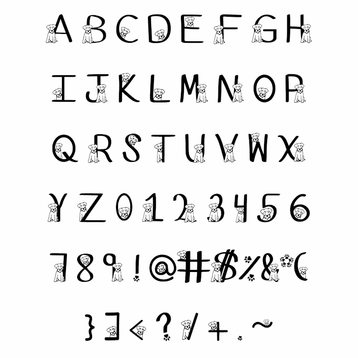 Ks Schnauzer Hide N Seek font插图2