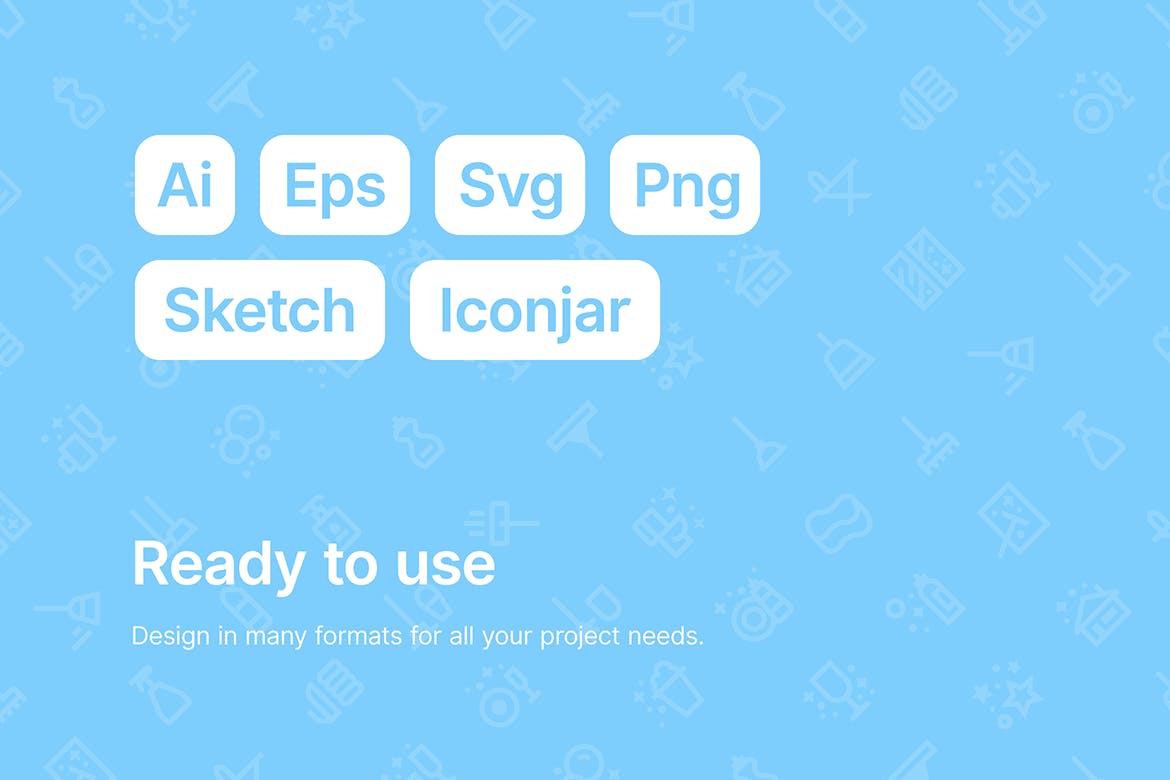 保洁服务清洁主题矢量线性素材库精选图标素材 Home — Cleaning插图(5)