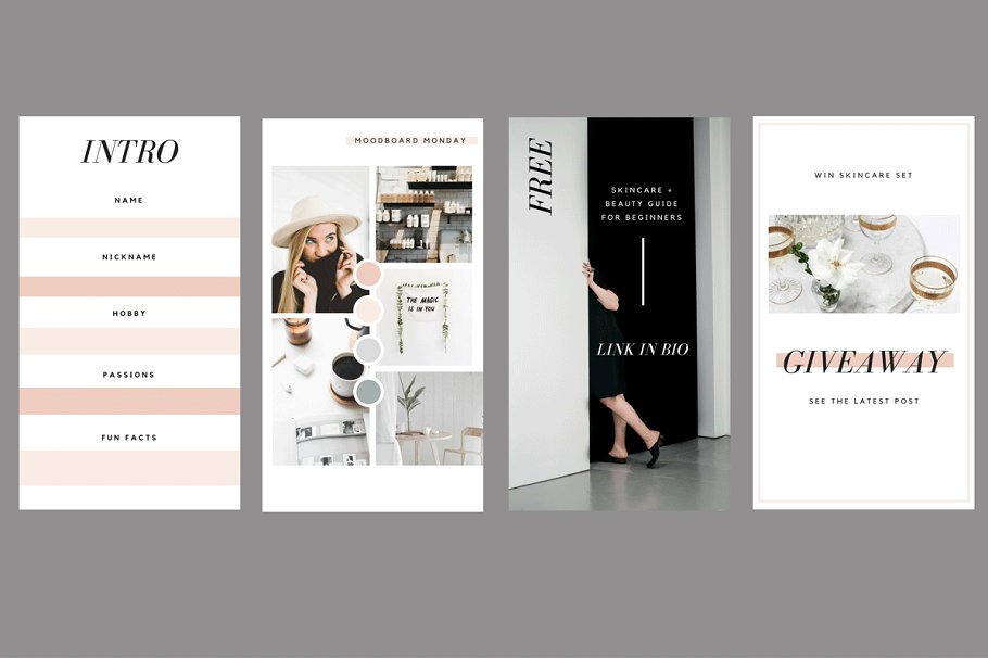 创意生活场景INS博客故事贴图模板素材库精选 CANVA Insta Stories Templates Vol.1插图(7)