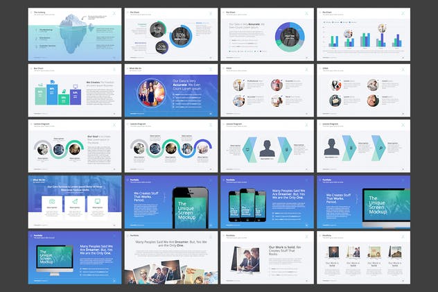 十分适合数据分析演示的多图表PPT幻灯片设计模板 X Note (VOL.02) – Powerpoint Template插图(2)