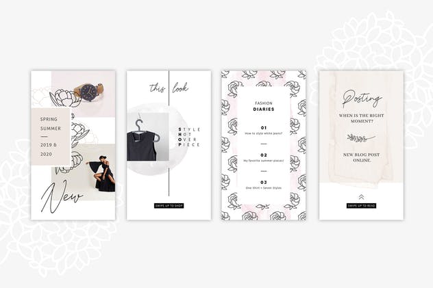 社交新媒体时尚潮流主题广告PSD动画模板v2 ANIMATED Instagram Stories – Pure插图(7)