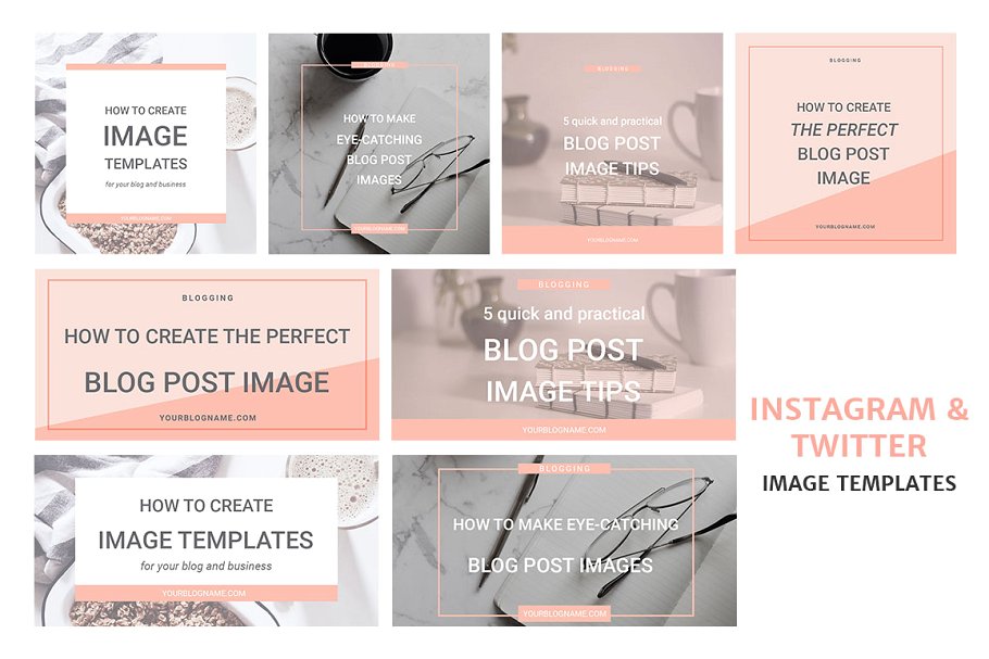 博客&社交媒体贴图模板素材库精选 Blog and Social Media Image Kit插图(2)