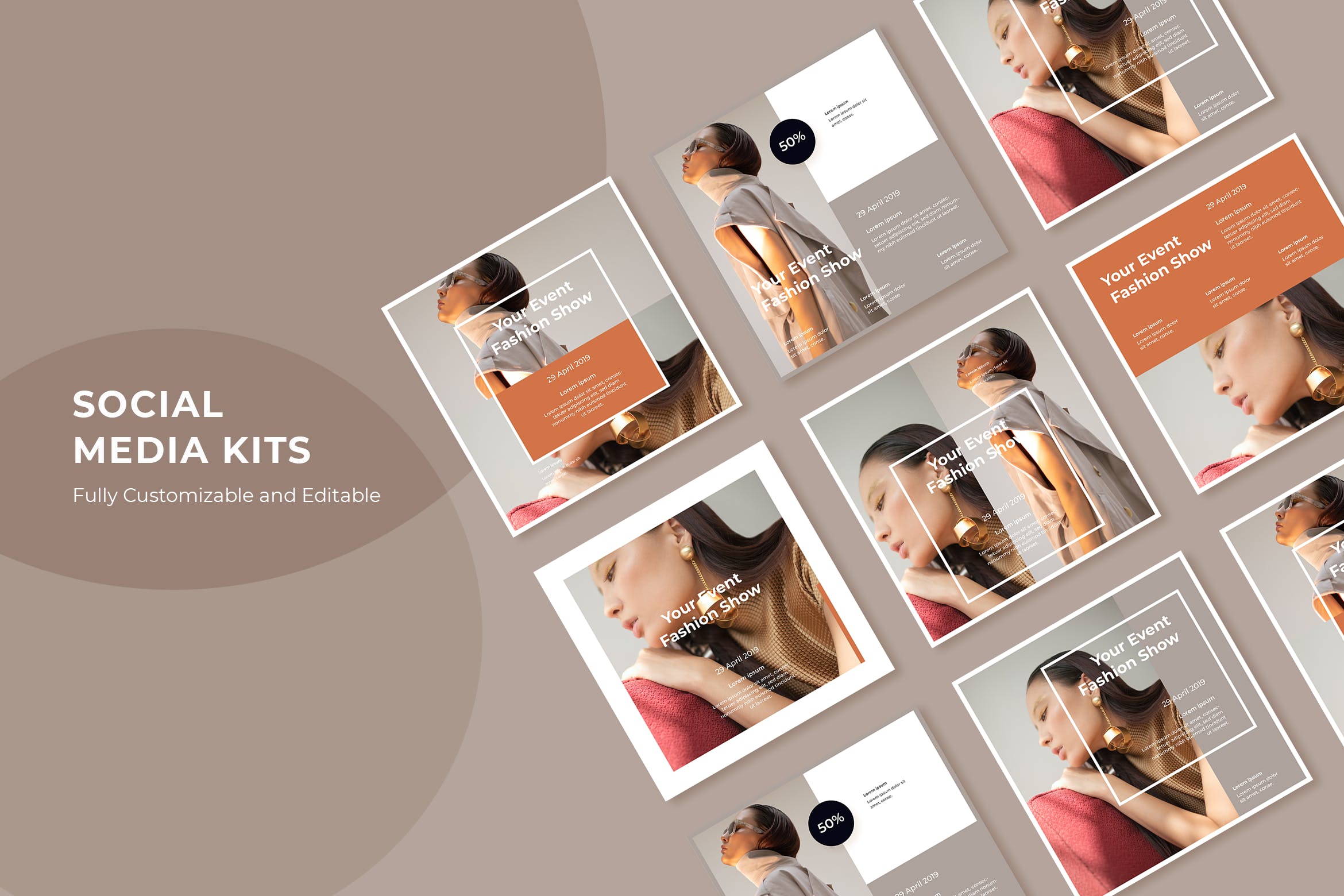 时装秀主题活动社交宣传设计模板素材库精选v73 SRTP – Social Media Kit.73插图