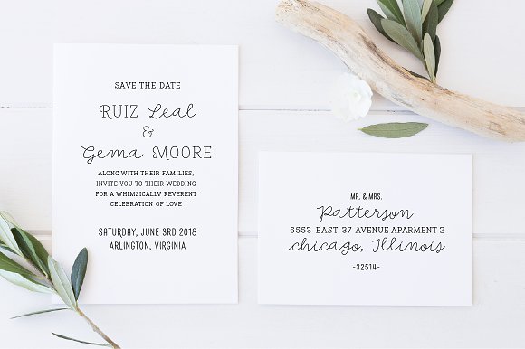 Save the Date Font插图3