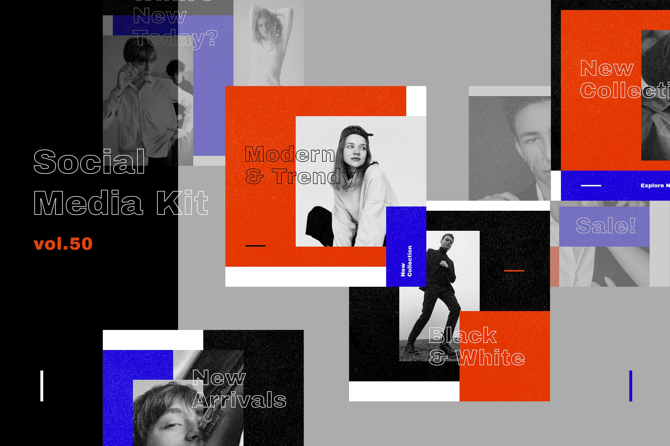 社交媒体品牌营销方形广告图设计模板素材库精选v50 Social Media Kit (Vol.50)插图