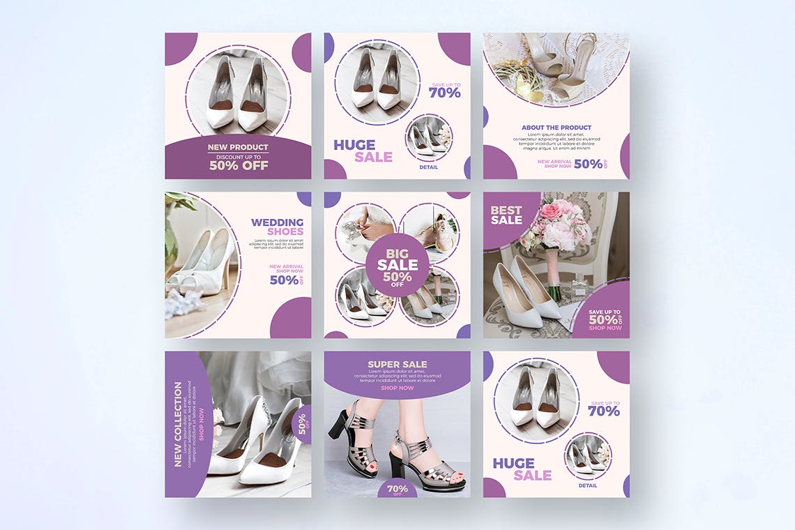 时尚品牌Instagram促销广告设计模板素材库精选 Fashion – Instagram Post Template插图(1)