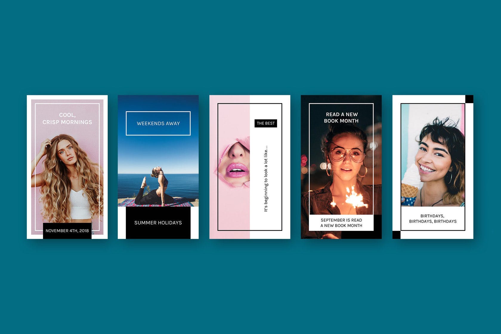 社交媒体自媒体品牌故事&贴图设计模板素材库精选v1 Social Media Pack Vol.1插图(2)