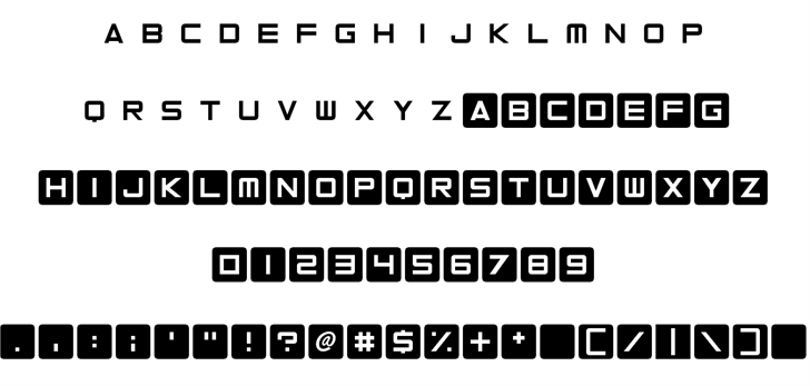 Curved Square font插图1