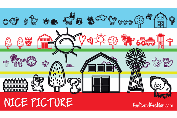 nice picture font插图