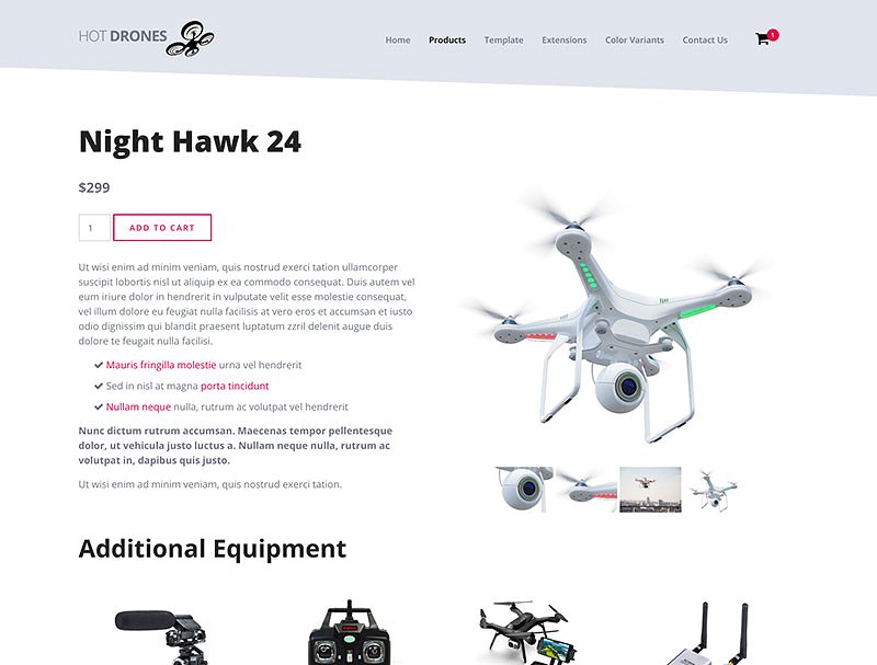 高科技产品官方网站Joomla主题模板素材库精选 Hot Drones插图(6)