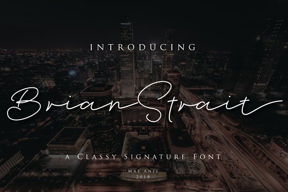 Brian Strait – Signature Font插图