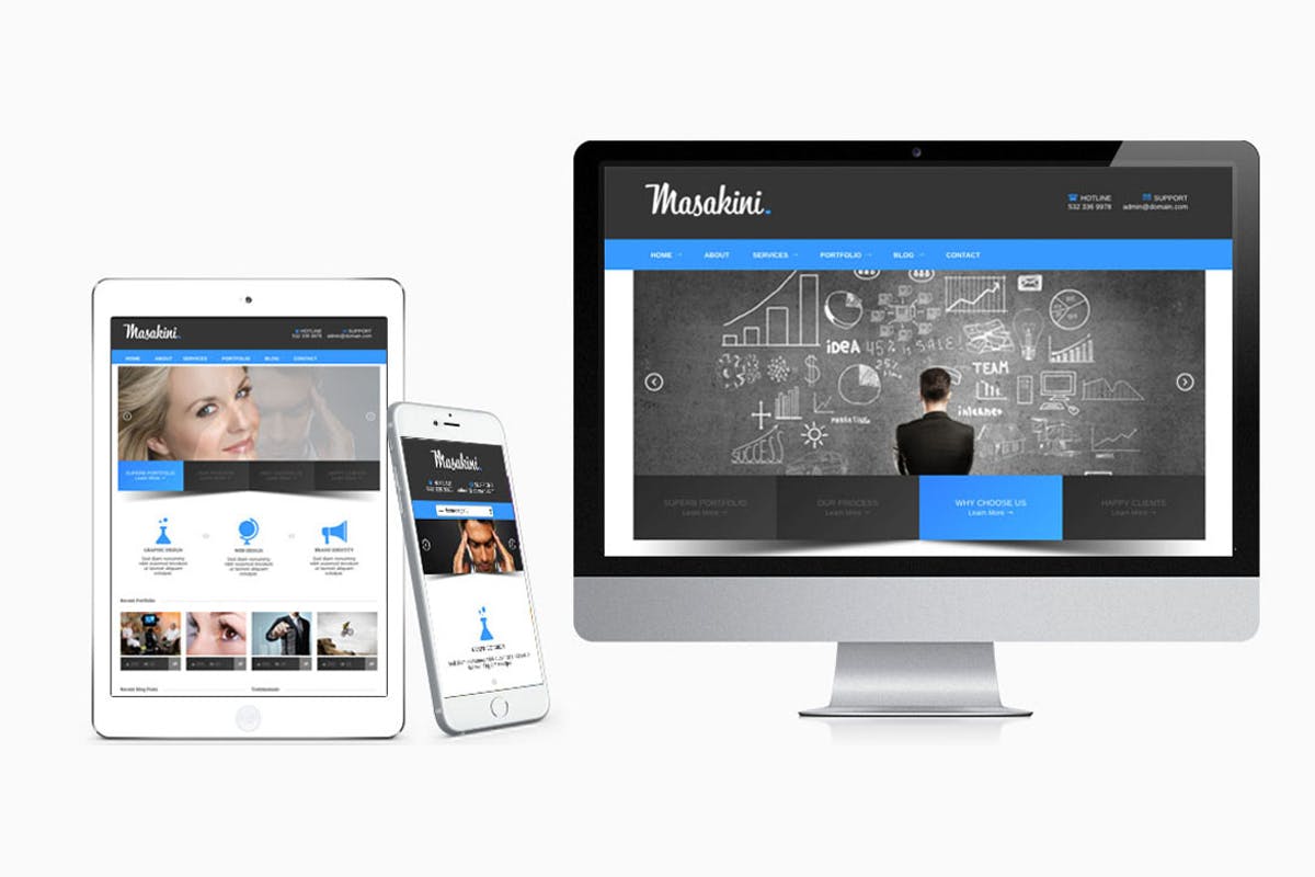多用途响应式着陆页设计HTML模板素材库精选 Masakini Multi-purpose Responsive HTML Template插图