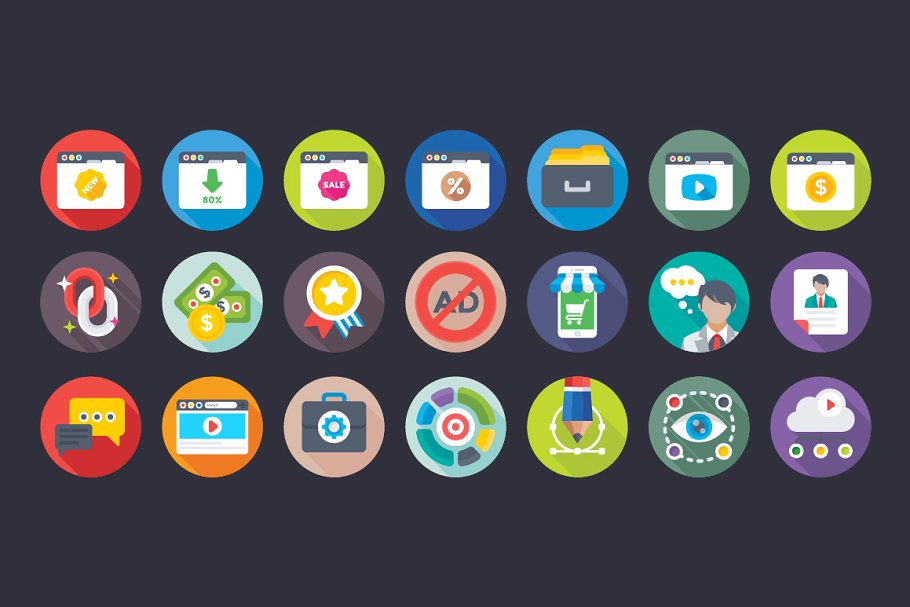 392枚SEO和数字营销图标 392 SEO and Digital Marketing Icons插图(11)