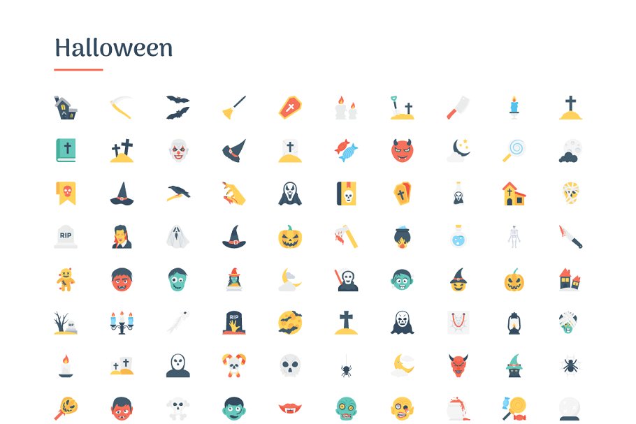 极力推荐：6150枚扁平图标 6150 Flat Icons Bundle插图(4)