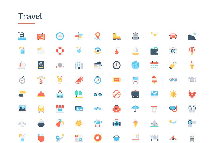 极力推荐：6150枚扁平图标 6150 Flat Icons Bundle插图(9)