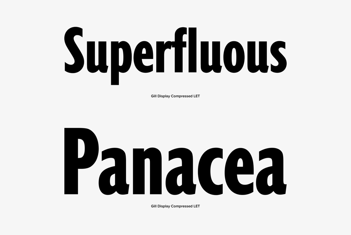 Gill Display Compressed Font插图2