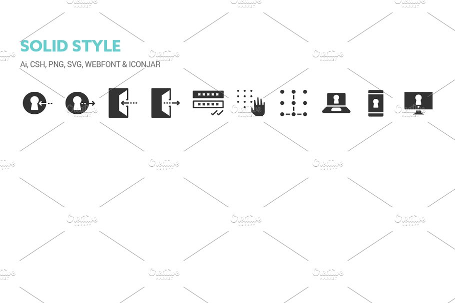 账号登陆注销用户管理主题图标 Log in and Log out Icons插图(4)