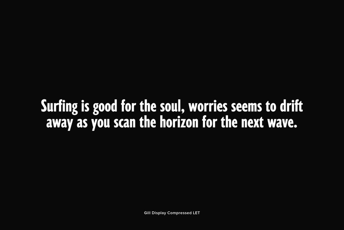 Gill Display Compressed Font插图6