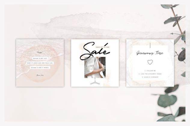 社交新媒体时尚潮流主题广告PSD动画模板v3 ANIMATED Instagram Posts – So Female插图(5)