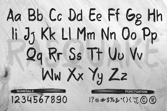 RASQUAKE brush font + EXTRA swashes插图2