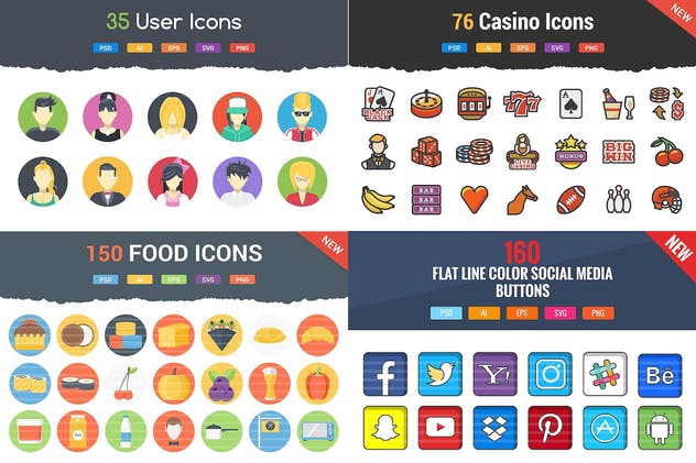 2500+枚32个分类综合图标合集 The Client Bundle 2,500+ Icons插图(4)