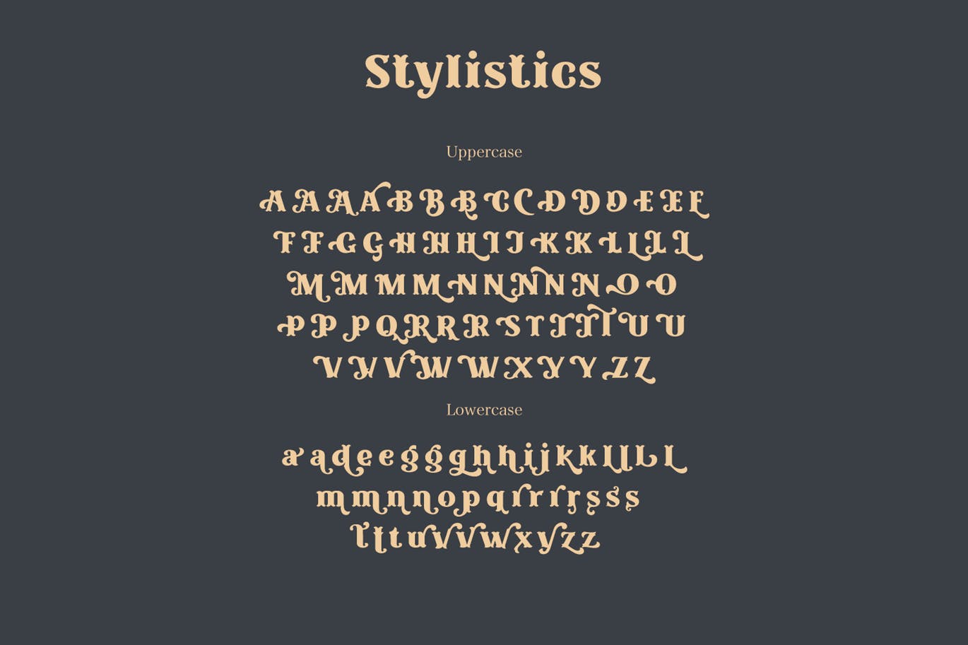 复古风格精美英文衬线装饰字体素材库精选下载 Tropiello Font插图(7)