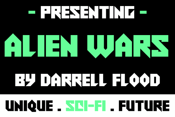 Alien Wars font插图 Alien Wars font插图
