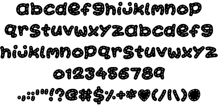 Kawaii Stitch font插图3