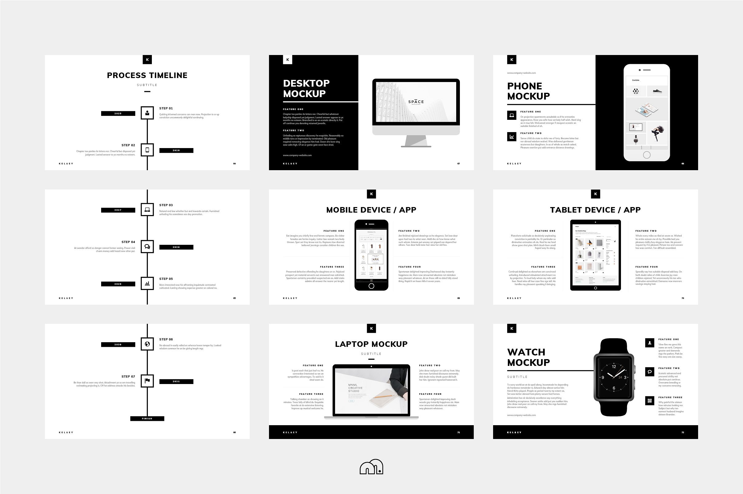 素材库下午茶：高端商务提案质感的keynote设计模板插图(8)