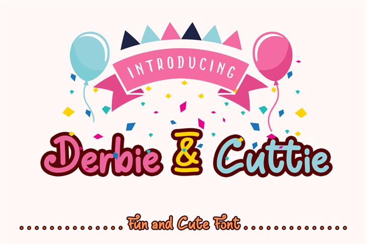 Derbie & Cuttie Demo font插图 Derbie & Cuttie Demo font插图
