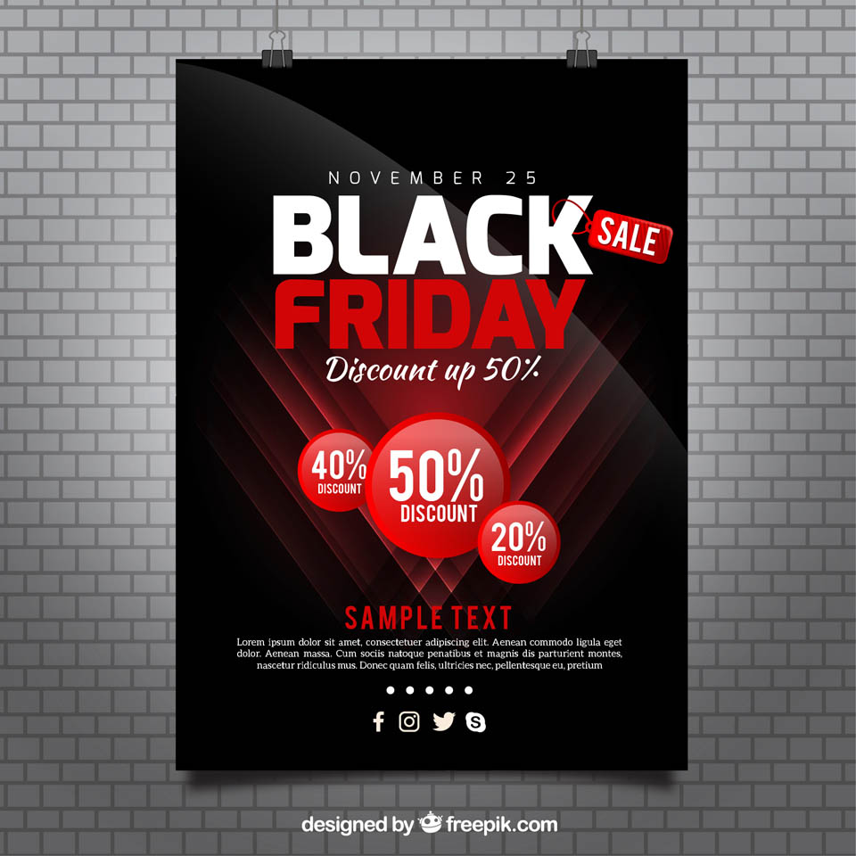 第四弹：30+黑色星期五促销广告物料素材 Black Friday Sales Graphics插图(14)