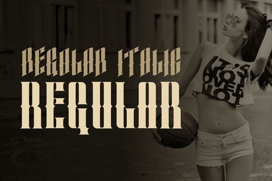 4款复古效果海报标题字体下载 Almanac – 4 Vintage Style Fonts插图(2)