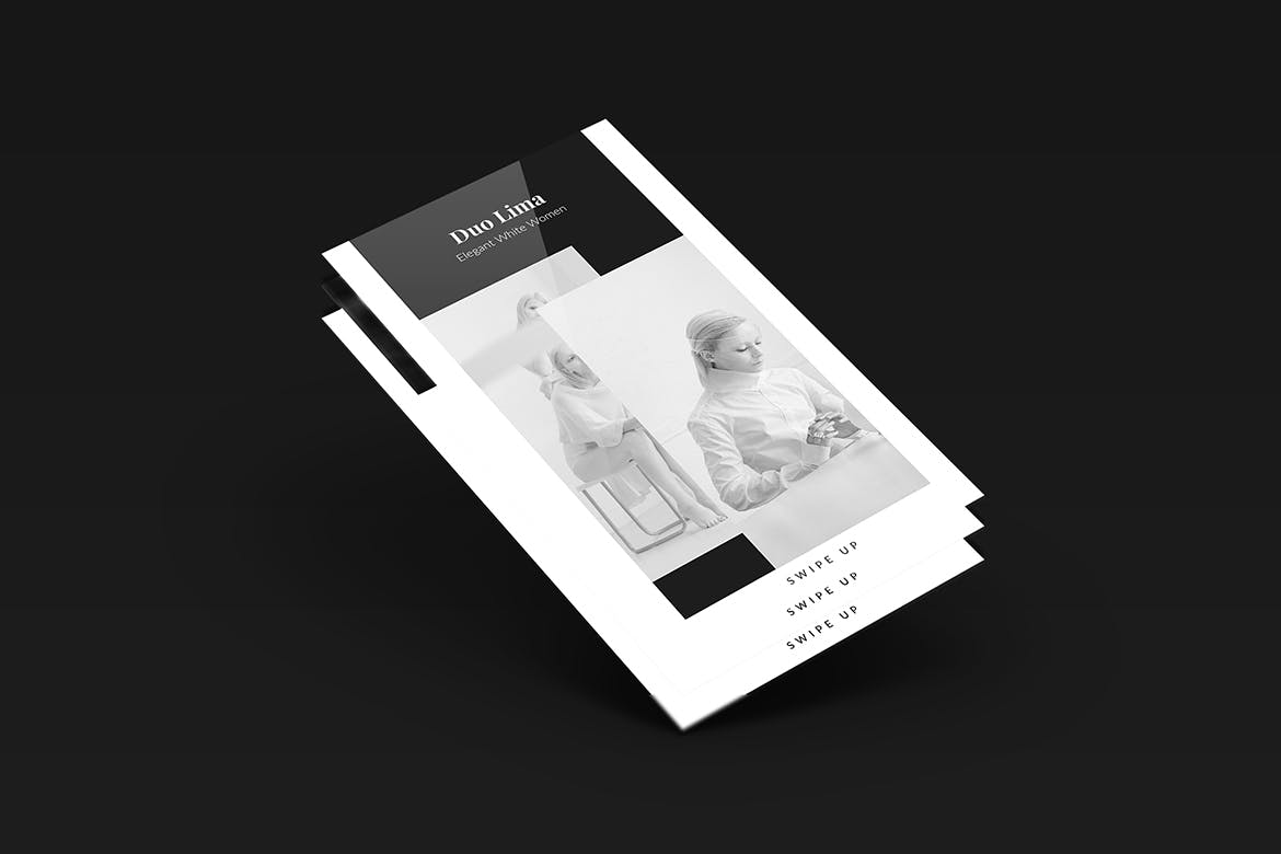 黑色风格Instagram社交平台品牌故事设计模板素材库精选 Black is a New Color Instagram Stories插图(5)