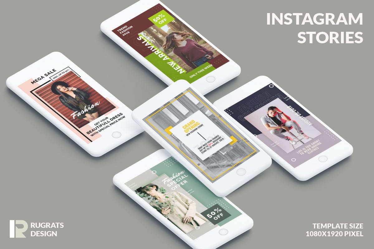 时尚行业Instagram社交推广品牌故事设计模板素材库精选 Fashion Instagram Story插图