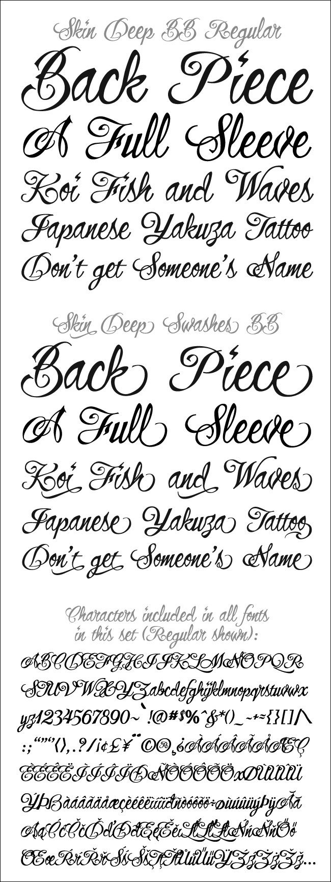 Skin Deep BB Font Family插图