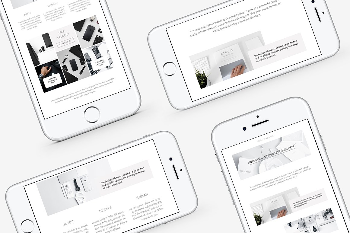 简约 EDM 设计模板 Clean E-newsletter Pack插图(3)