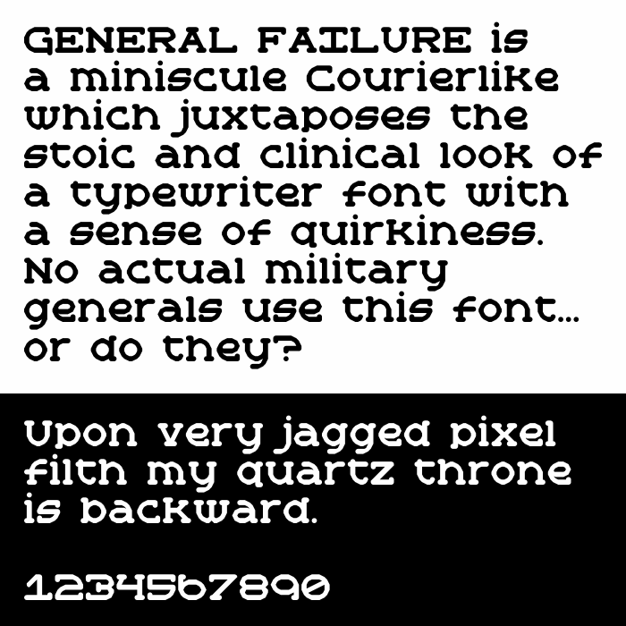 General Failure font插图1