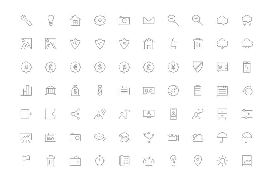 400多个网站用户交互界面图标  400+ Web and User Interface Icons插图(3)