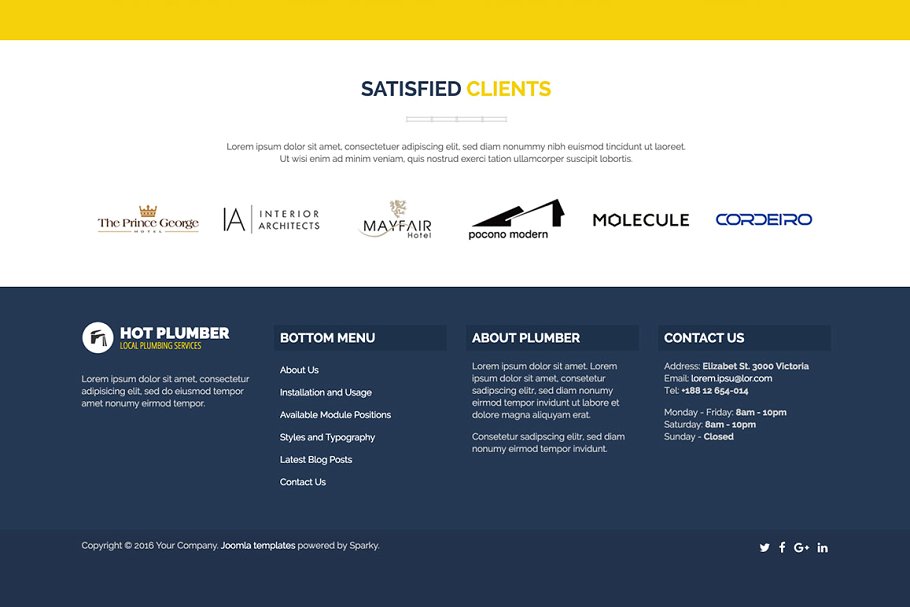 家政维修服务企业官网Joomla模板素材库精选 Hot Plumber插图(4)