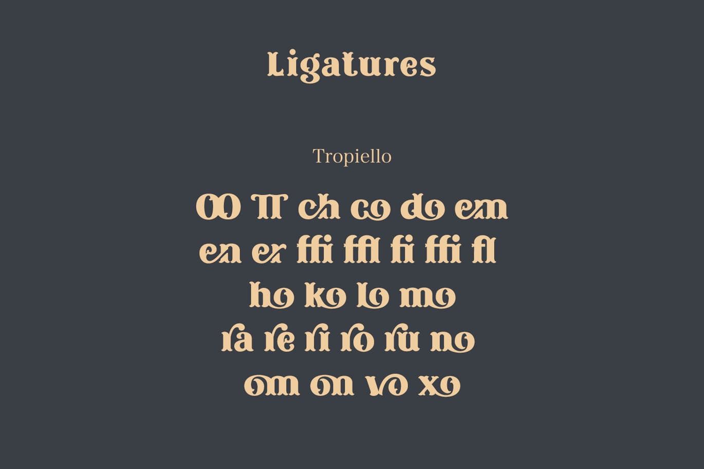 复古风格精美英文衬线装饰字体素材库精选下载 Tropiello Font插图(1)