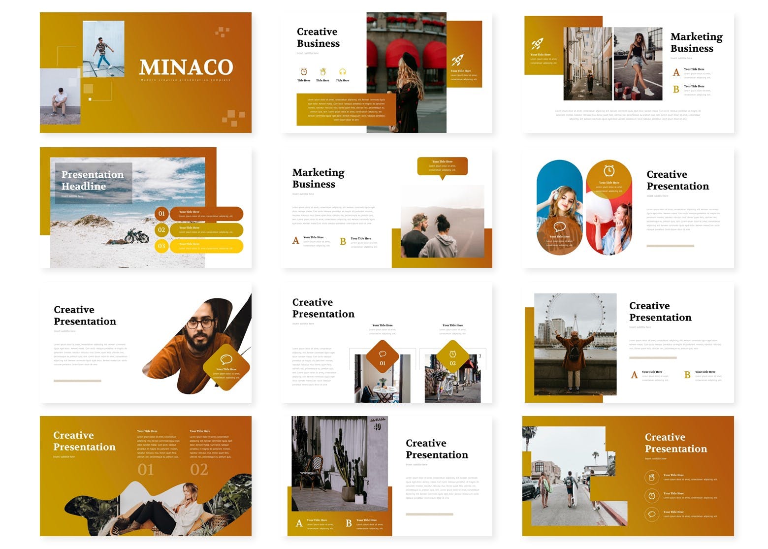 企业市场营销主题PPT幻灯片模板 Minaco – Powerpoint Template插图(1)