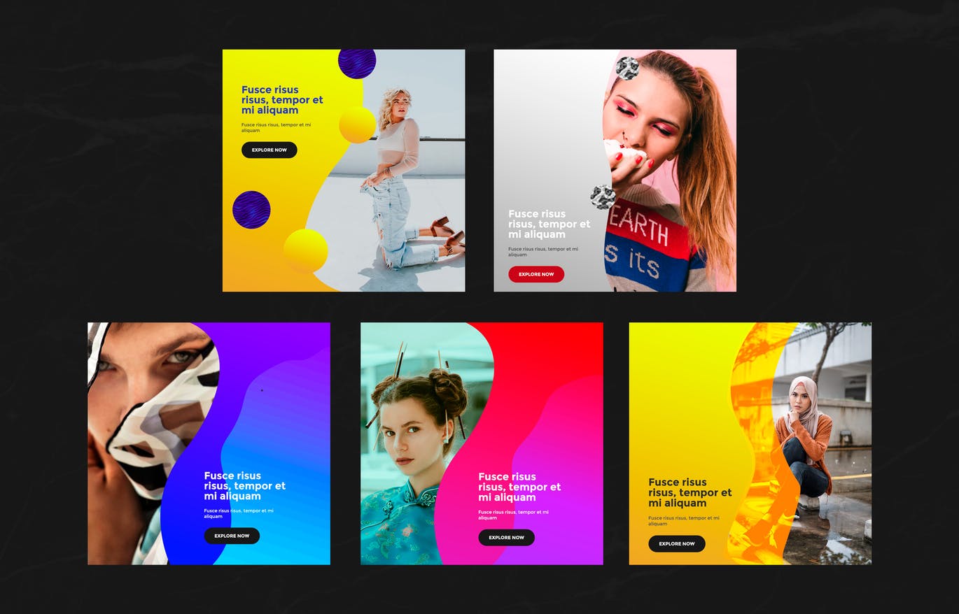 社交媒体促销广告Banner设计模板v75 Social Media Banners – Vol75插图(1)