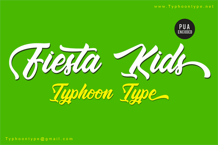 Fiesta Kids – Personal Use font插图 Fiesta Kids – Personal Use font插图