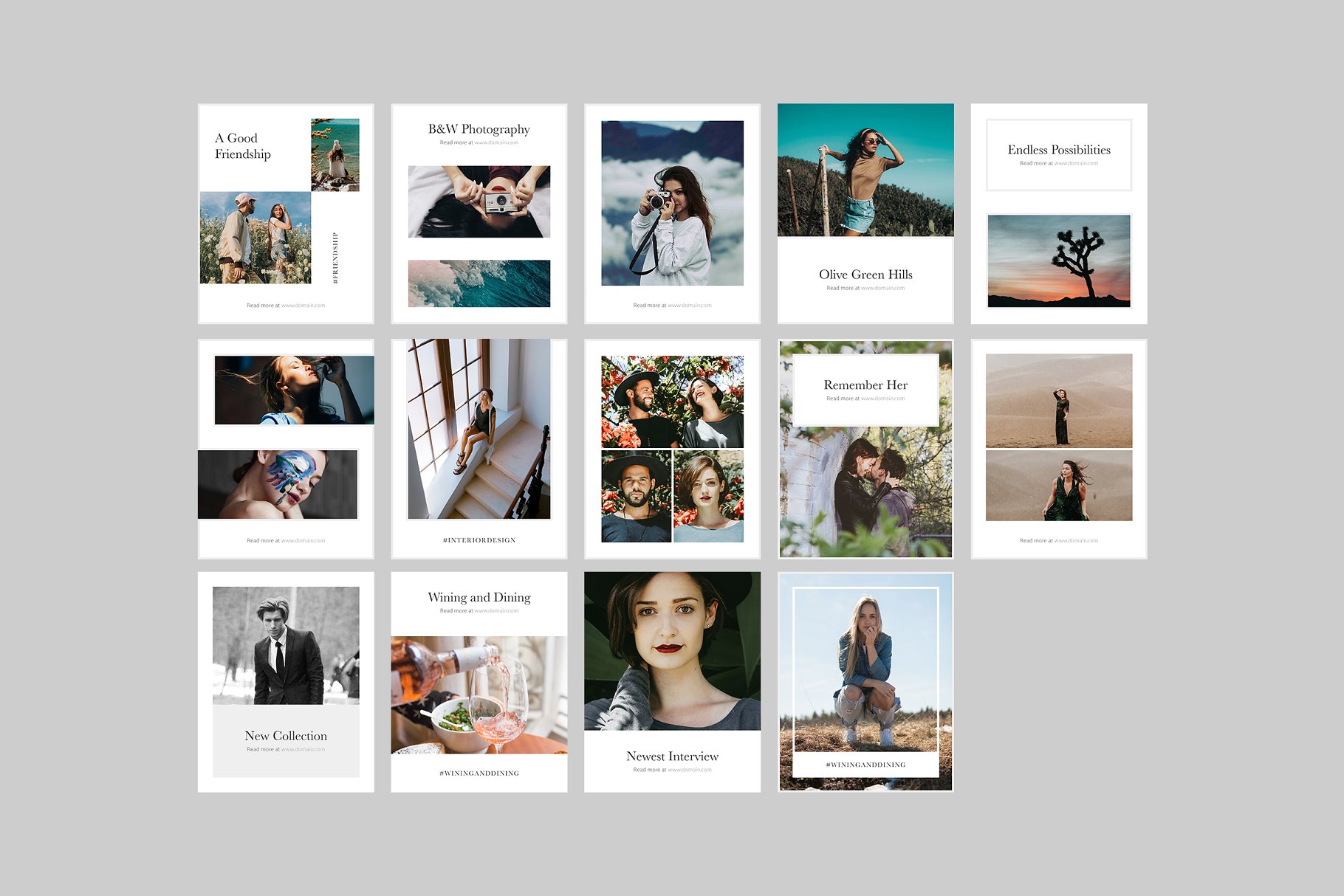 摄影家摄影爱好者社交媒体贴图模板素材库精选 Tuscany Social Media Templates插图(7)