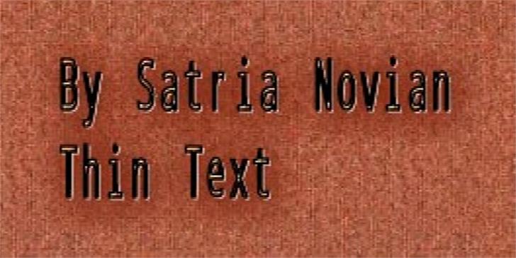 Thin Text font插图