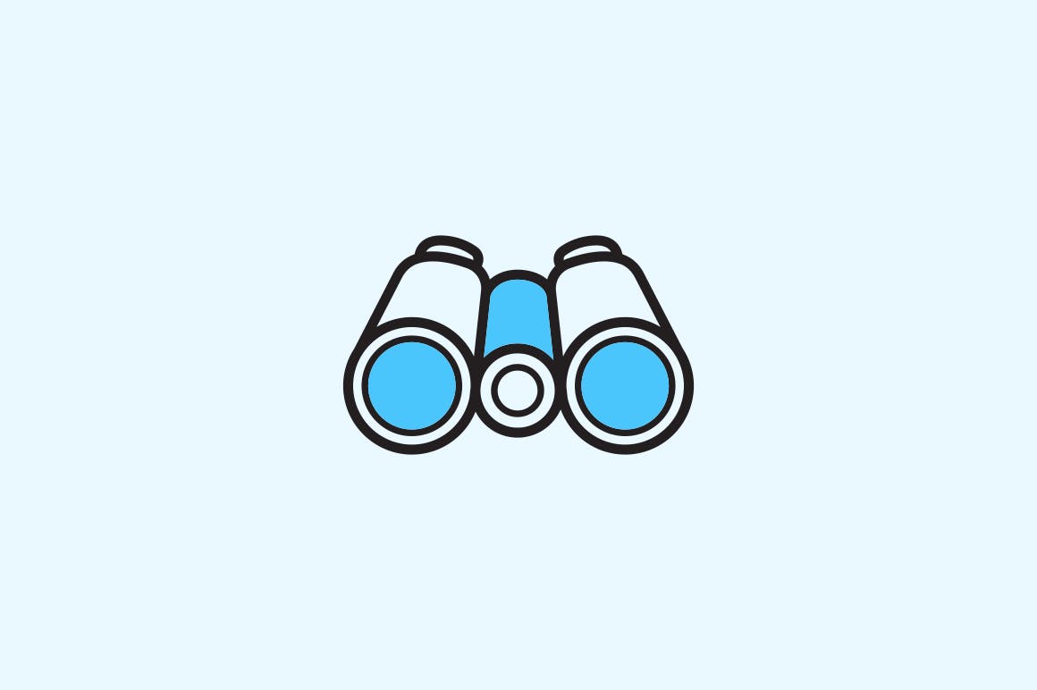 15枚望远镜矢量图标 15 Binocular Telescope Icons插图(2)